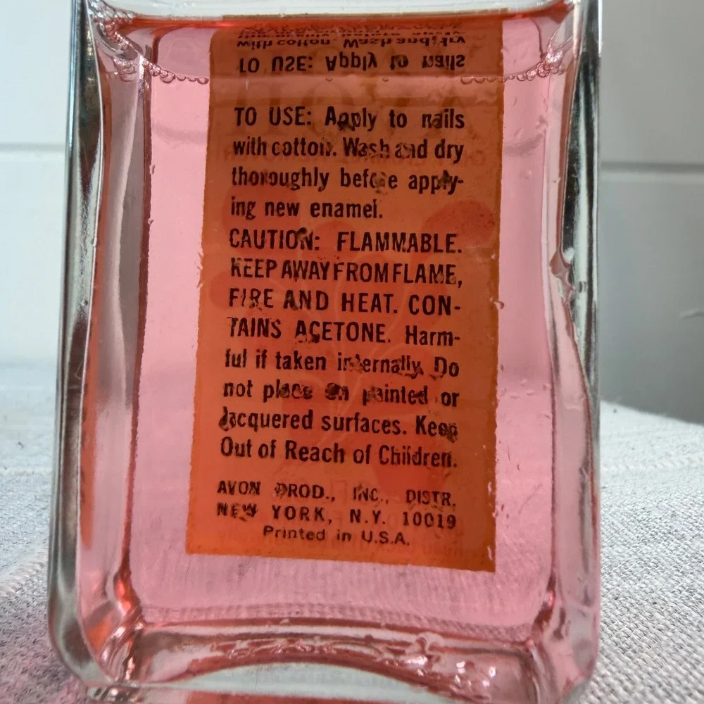 AVON Oily Enamel Remover Nails 3fl Oz Bottle‎ 90% Full